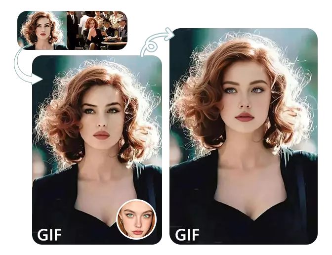 Celebrity Face Swap GIF