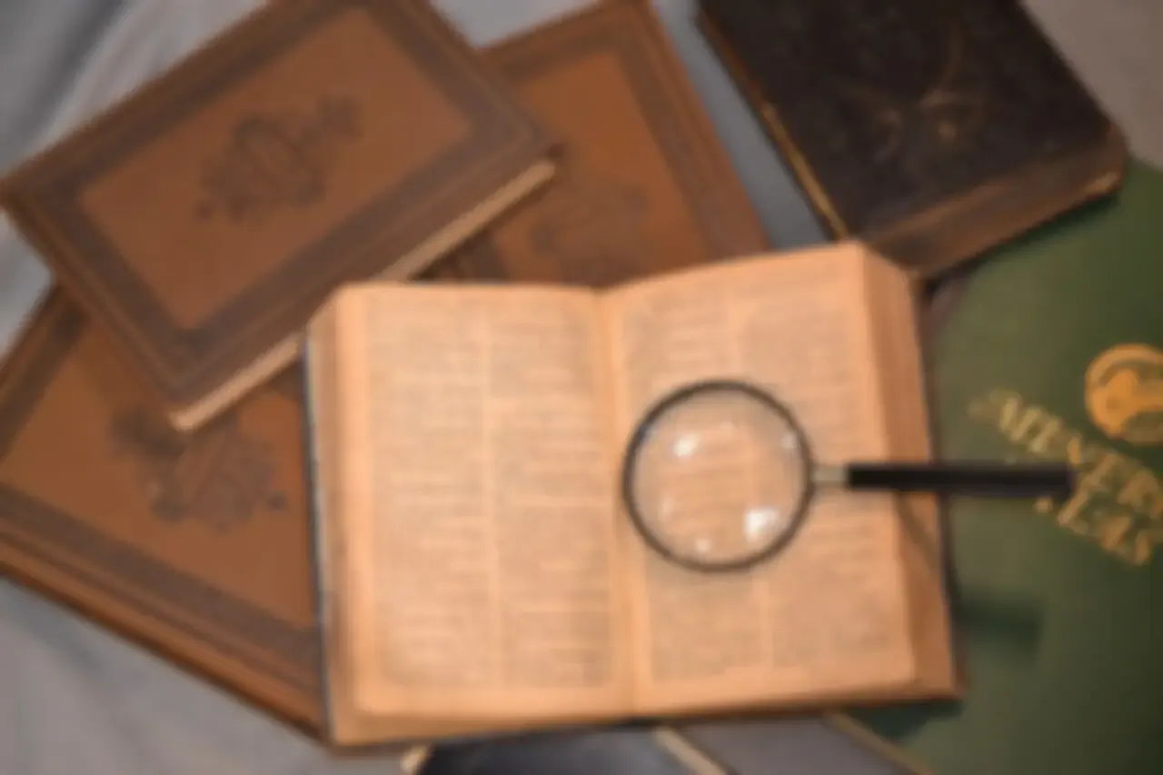 Blurry document and chart image