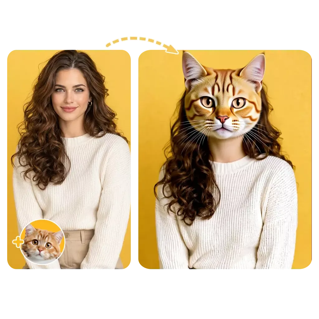 AI Animal Face Swap Feature Demonstration