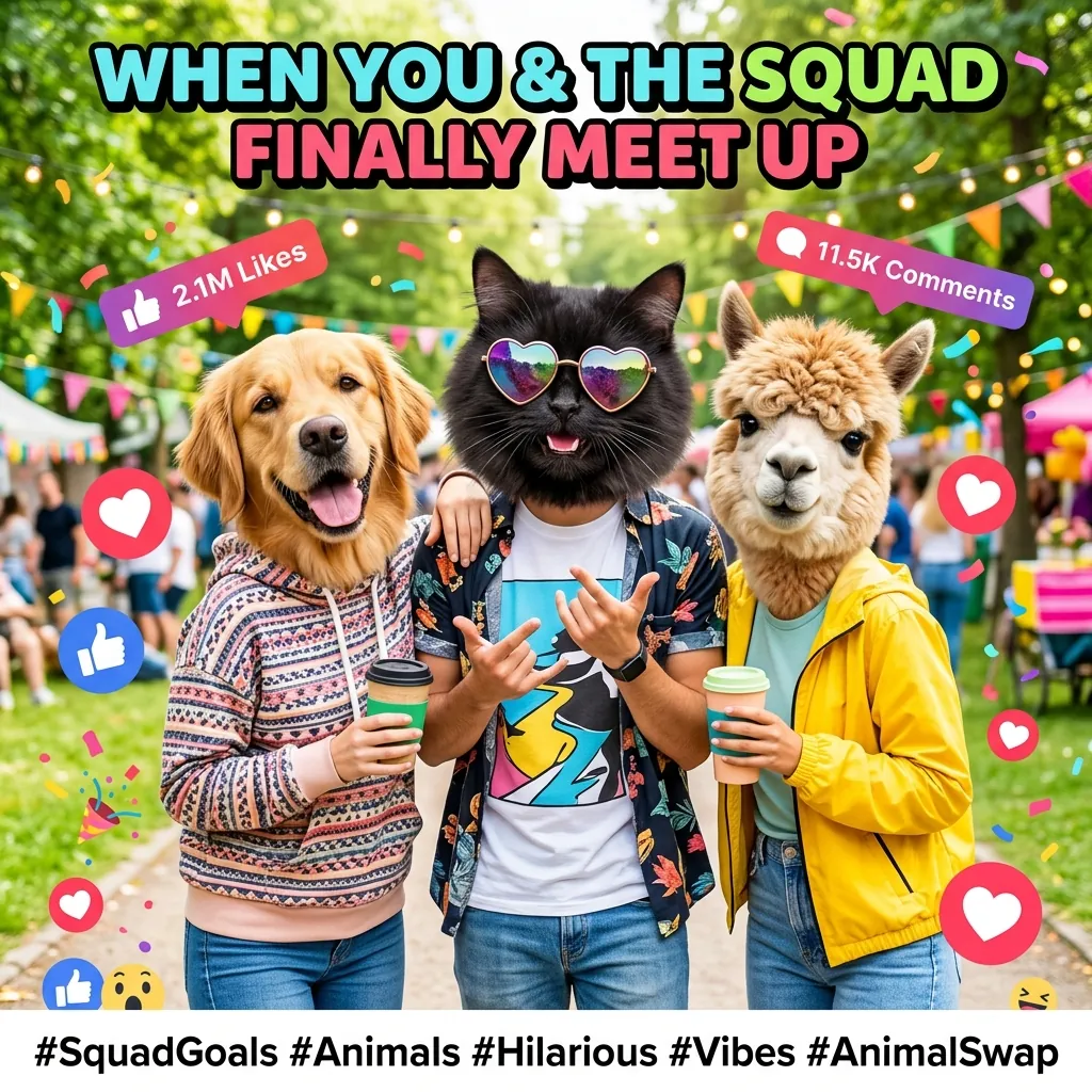 Create Animal Human Face for Social Sharing