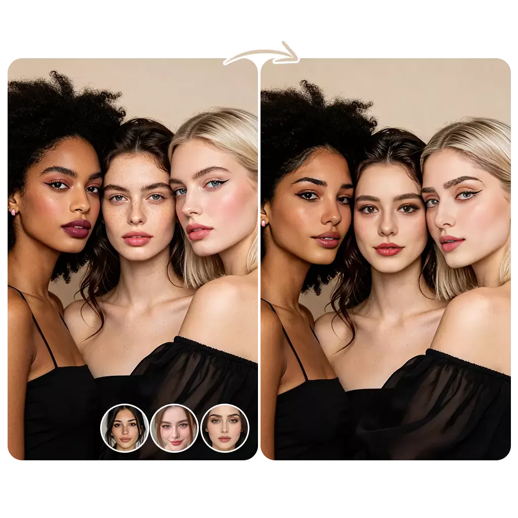 AI Multiple Face Swap Feature Demonstration