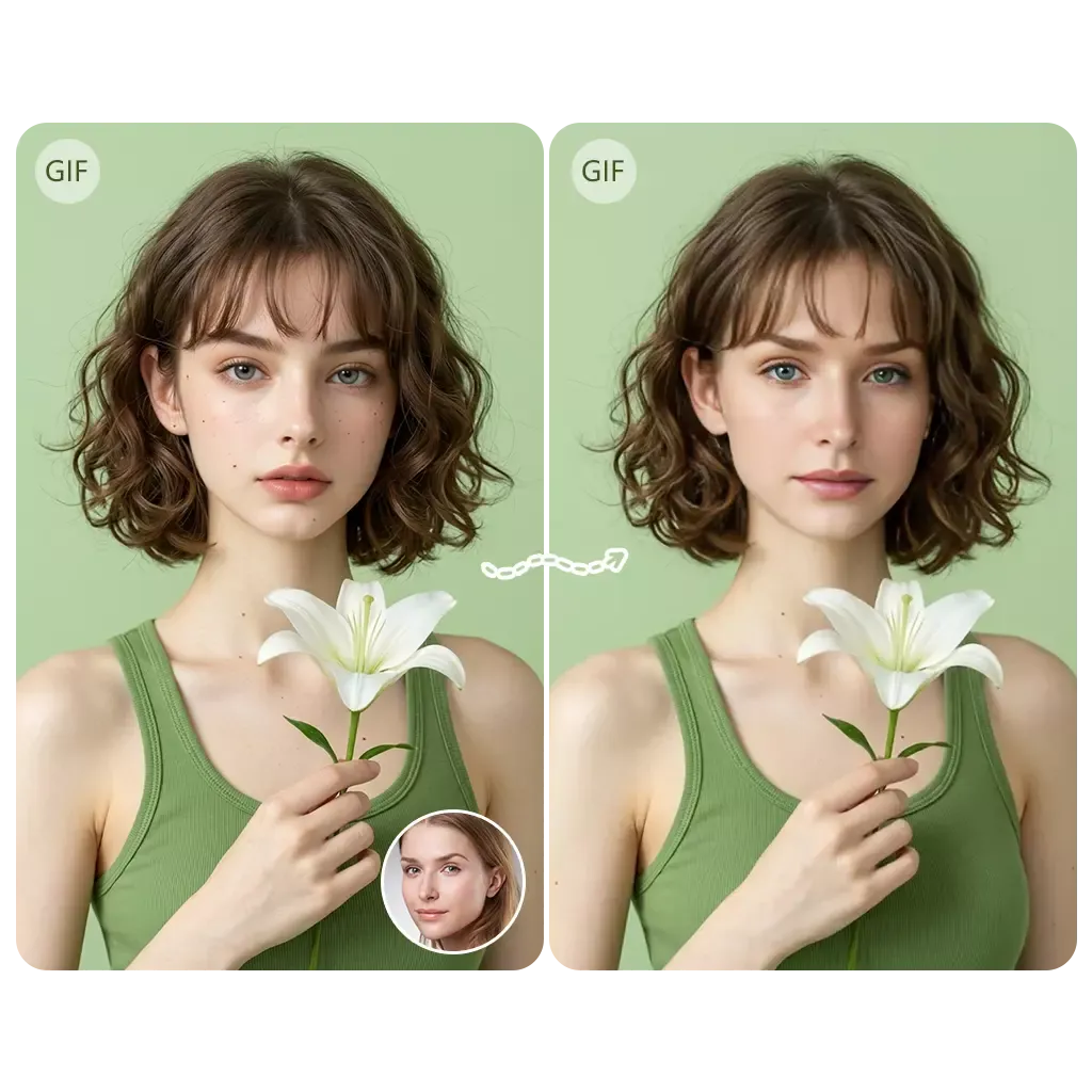 AI GIF Face Swap Feature Demonstration