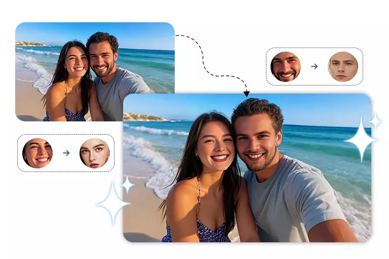 2. Upload Target Faces and Swapping