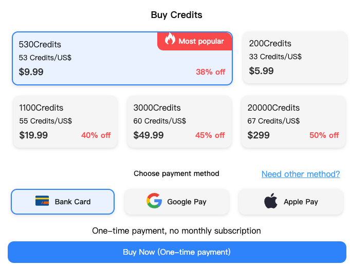 Remaker AI pricing
