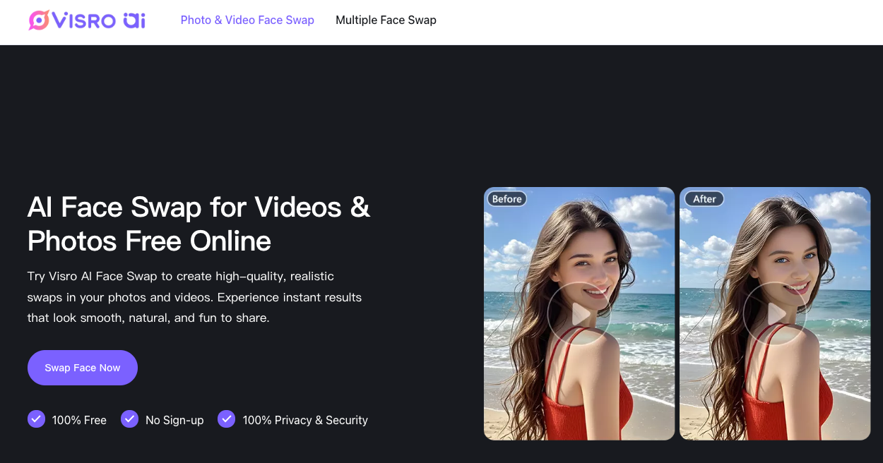 Visro AI face swap review