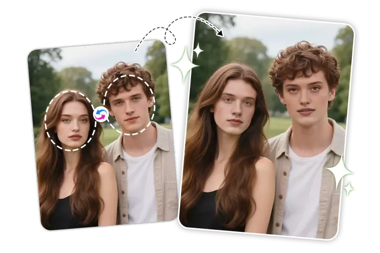 Face swapping with couples photo to prank your partner